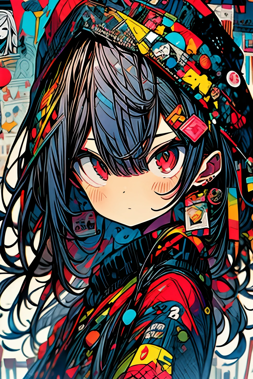 cielo Rojo,pelo largo,Gustavo Klimt,arte religioso,muerte,infierno ,Sangre,usando ropa interior de encaje muy corta y muy caliente,traje lolita,estilo animado,Realismo,3D,8K,Motor irreal,2chica,yuri,arte grafiti,logotipo de texto,alto contraste,ilustraciones planas,minimalista,cuerpo completo,chibi, chica,Lindo chica ,Lindo face ,ojos bonitos,Lindo,kawaii, --No ::3 --niji 5 --estilo expresivo --s 400