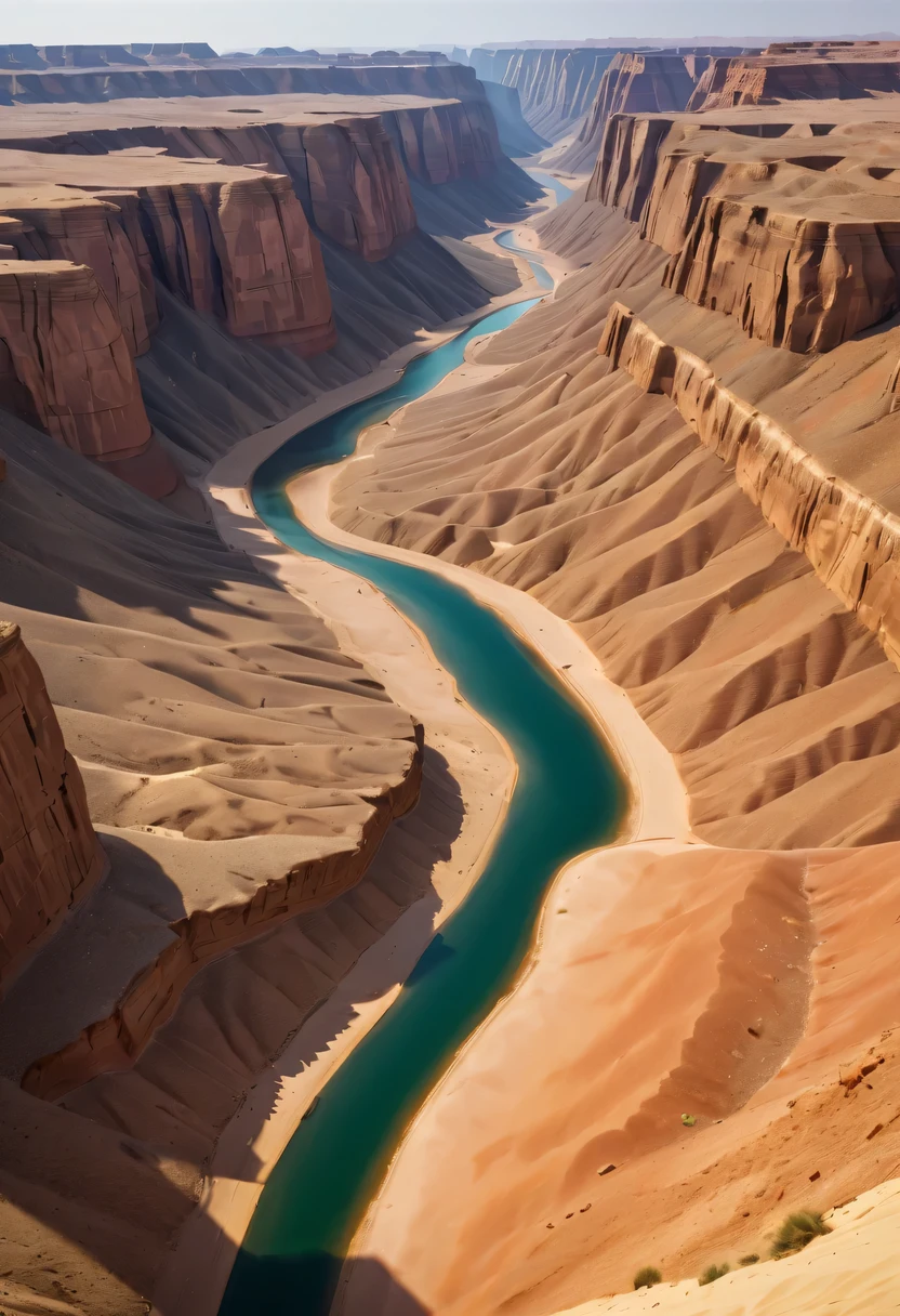 desert canyon，Ordos Desert Grand Canyon