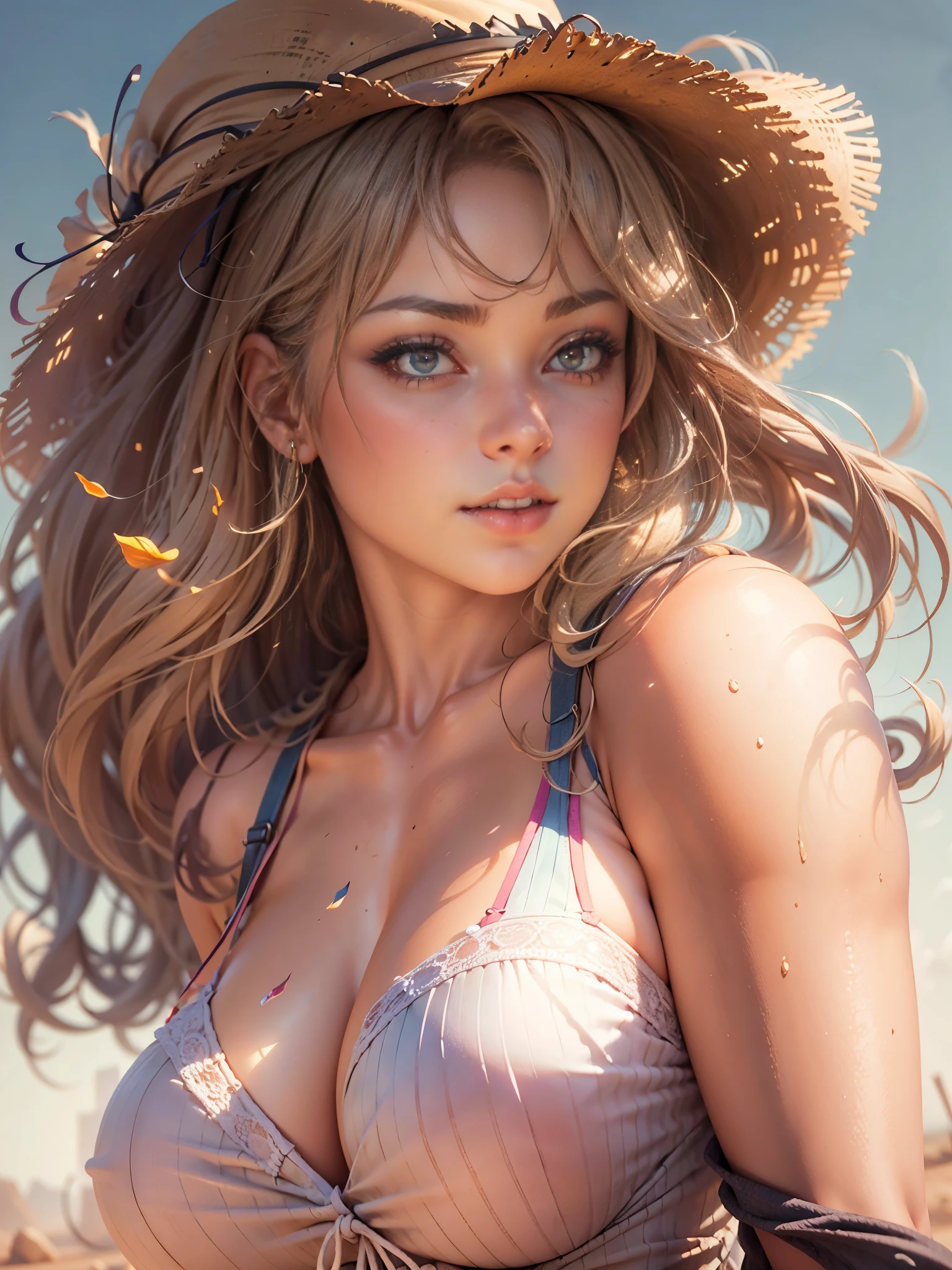 Masterpiece, art, young beautiful woman, flawless skin, textured skin, very large firm , perfect proportions, cowgirl, anime, sexy, eic, UHlution, realistic detail, realistic reflections, realistic shadows, 3D,
