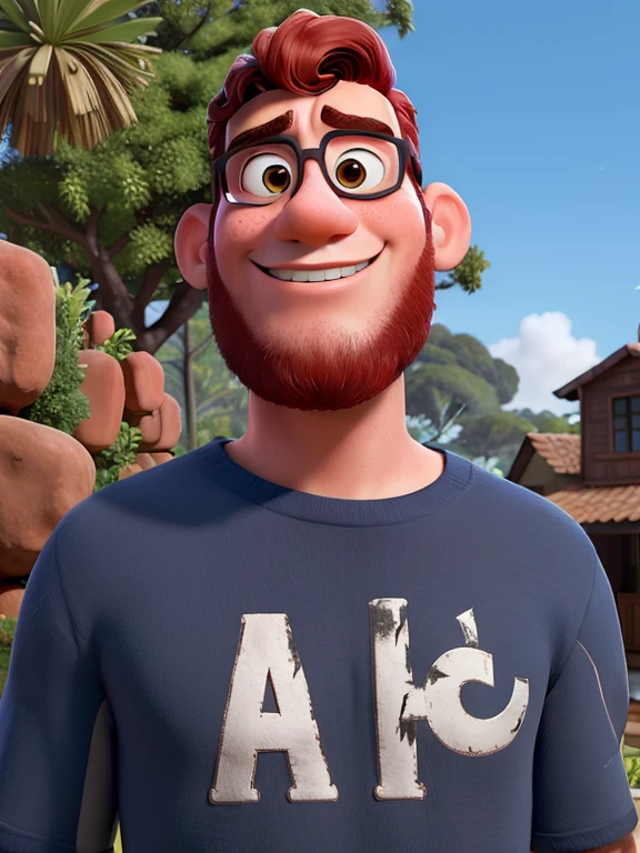 Um homem moreno estilo pixar, alta qualidade , melhor qualidade