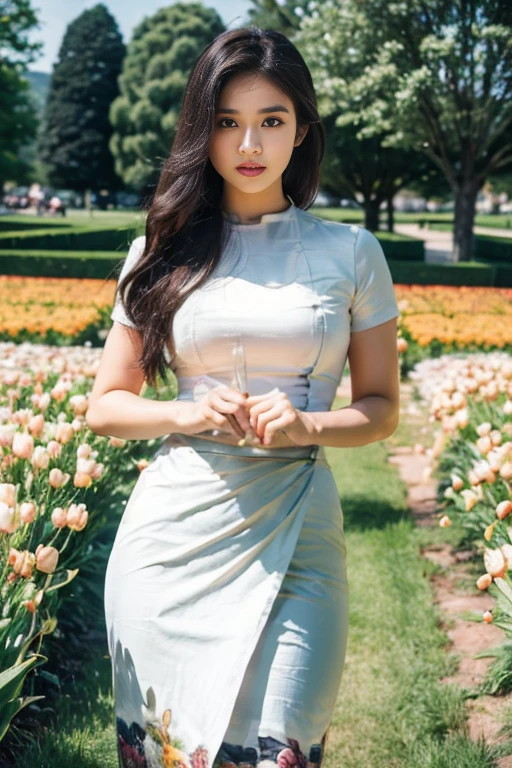 (best quality,4k,8k,highres,masterpiece:1.2),ultra-detailed,(realistic,photorealistic,photo-realistic:1.37), beautiful girl 24 years old, beautiful detailed eyes,beautiful detailed lips,extremely detailed eyes and face,longeyelashes,1girl,illustration,soft lighting,vibrant colors,bokeh,romantic,dreamlike,ethereal vibe,Full Body Professional Photo, (Photo 4K:1.1) (Sharp Focus:1.3), High Detail, Woman in colorful garden, Pretty Buttocks, long Hair, Instagram Pattern Pose, confident, slim girl, big tits:1.2, perfect anatomy, perfect symmetry:1.2, Realistic, realistic face:1.2, perfect face, content, confident, very detailed, and dramatic, cinematic lighting, Lighting scene, soft lights
graceful movement, full body photography, (((masterpiece :1.5))), photoreal, (((beautiful eyes:1.5)))