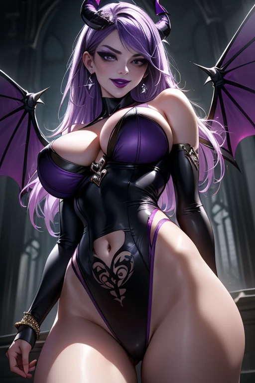absurdres,masterpiece, ultra quality, ultra detailed, extremely detailed CG, extremely realistic, extremely photorealistic, cute, akiba, anime face, moe, all intricate, awsome many layers, no clothes beautiful detailed girl, breast enhancement, gigantic boob, toned female, glamorous perfect female proportion, (evil smile, sadistic, erotic, seductive eyes, provocative, enraptured, fascinated, aroused, naughty face, blush-, crazy smile)++, close up, crawling, (laying:1.5), (from below:1.3), breast focus, hand reaching to viewer , , gleaming skin, muscular-, (evil smile, villainess, dark persona:1.8), huge breast, NSFW, forged and muscular abs, thick thighs covered with thin fat and forged muscles, (overlooking panorama scenic magnificent view, outdoor:1.4), hyper-realistic, (photo-realistic:1.4), realistic,HDR, physically-based rendering, (purple lips, purple eyeshadow:1.7), masterpiece+, official+++, best quality, amazing fine details, high resolution, all intricate, line drawing, (devil horn, devil wing:1.6), evil, mature woman, silver long hair, side locks, blunt bungs, hime cut, glamorous perfect female proportion, captivating smile, jewelry, (pubic tattoo:1.2), gleaming skin, ultra beautiful detailed background, breast enhancement, from below, church background, singing,music, piercing, earrings, (masterpiece), (ultra best quality), (insanely amazing hyper fine extremely detailed CG), (high resolution) Night,dark red and green sky, naked Big (Breasts 2.0) collarbone, bare shoulders, chained,jewelry, belly button piercings, ear piercings, nose ring,long hair,red eyes,Bangs, 1 girl, 20yo,Young female,Beautiful Finger,Beautiful long legs,Beautiful body, Beautiful Nose,Beautiful character design, perfect eyes, perfect face,expressive eyes,perfect balance, looking at viewer,(Focus on her breasts),closed mouth, (innocent_