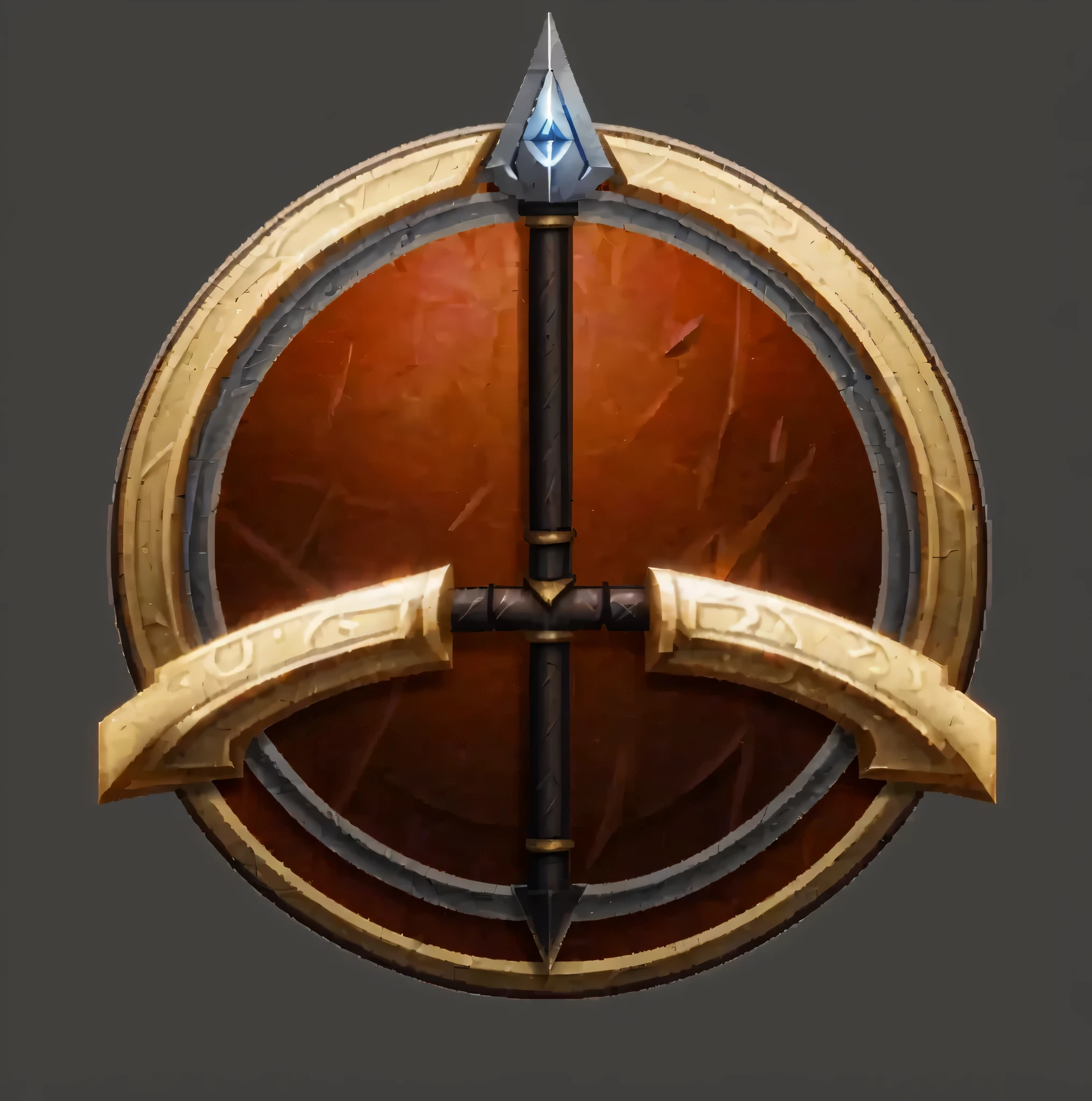 Warrior, subclass, fighter, archer, bow, arrow, fantasy game spell symbol, world of warcraft spell icon, game icon stylized, fantasy game spell icon, game icon asset, magic spell icon, emblem of wisdom, heartstone original art style, ability image, hearthstone colour style, arcane art style, hearthstone style, character icon, hearthstone style art