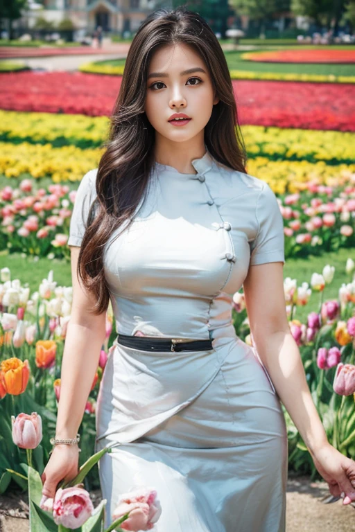 (best quality,4k,8k,highres,masterpiece:1.2),ultra-detailed,(realistic,photorealistic,photo-realistic:1.37), beautiful girl 24 years old, beautiful detailed eyes,beautiful detailed lips,extremely detailed eyes and face,longeyelashes,1girl,illustration,soft lighting,vibrant colors,bokeh,romantic,dreamlike,ethereal vibe,Full Body Professional Photo, (Photo 4K:1.1) (Sharp Focus:1.3), High Detail, Woman in colorful garden, Pretty Buttocks, long Hair, Instagram Pattern Pose, confident, slim girl, big tits:1.2, perfect anatomy, perfect symmetry:1.2, Realistic, realistic face:1.2, perfect face, content, confident, very detailed, and dramatic, cinematic lighting, Lighting scene, soft lights
graceful movement, full body photography, (((masterpiece :1.5))), photoreal, (((beautiful eyes:1.5)))