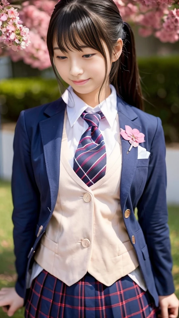 Japanese schoolgirl and idol girl、Blazer Uniform、While her body has become sensitive after being administered an aphrodisiac, the molester touches her pussy and makes her feel deep pleasure.、