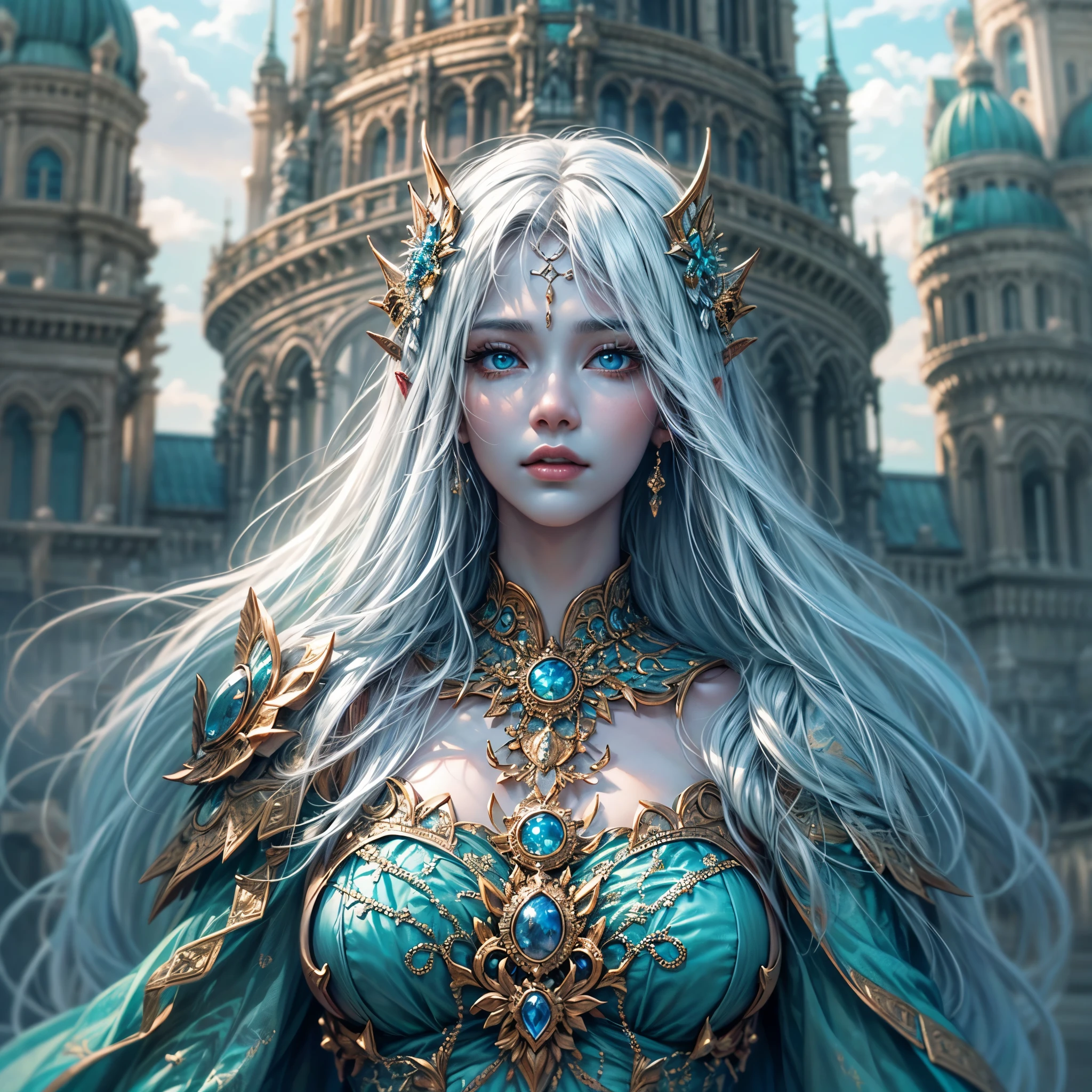 (((masterpiece)), IvoryGoldAI city at night, isometric, 3D rendering, very high definition, high detail, 8k, cinematic lighting, ultra high resolution, best quality, there is a woman sitting on a chair in the city, a beautiful fantasy queen, ((a beautiful fantasy queen)), Karol Bak UHD, beautiful elf with gorgeous robes, detailed fantasy digital art, beautiful fantasy art, detailed fantasy art, Very beautiful fantasy art, goddess. Extremely high detail, fantasy woman, beautiful and elegant elf queen, beautiful fantasy art portrait, real portrait, real three-dimensional,