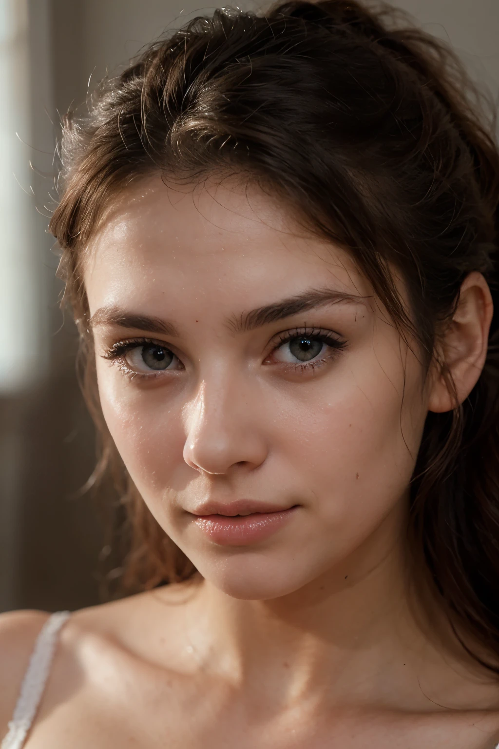 a handsome young boy, beautiful detailed eyes, beautiful detailed lips, extremely detailed face and features, beautiful long eyelashes, messy brown hair, warm facial expression, natural lighting, realistic, photorealistic, 8k, high resolution, detailed, masterpiece