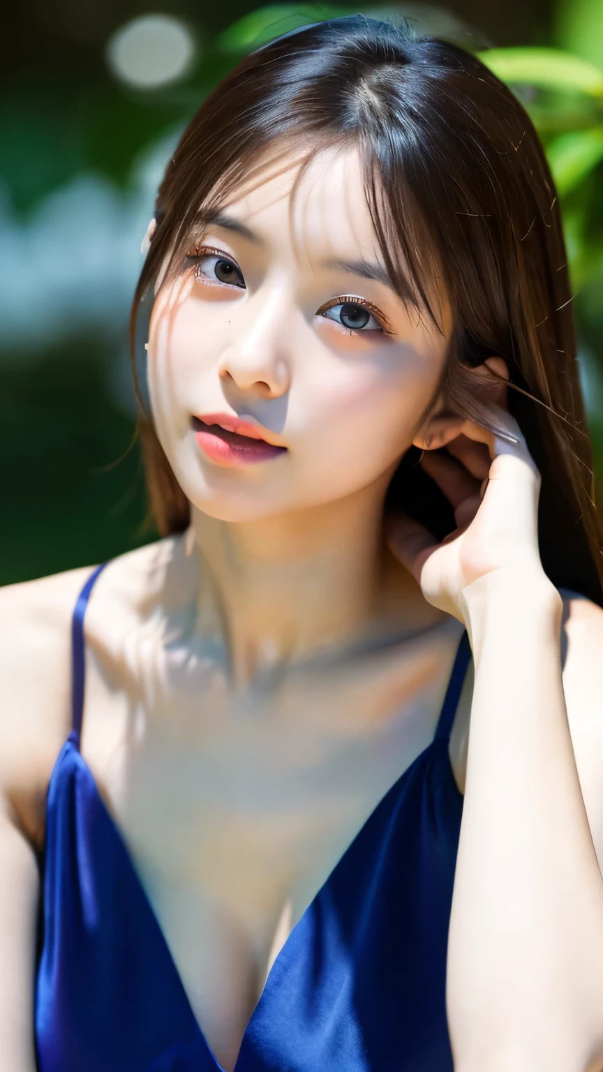 (gravure、masterpiece、professional photography、high resolution、high quality)、(perfect beautiful girl、perfect beauty、perfect anatomy、beautiful limbeautiful skin)、Nature、mysterious、woman with aura、brilliance of eyes、