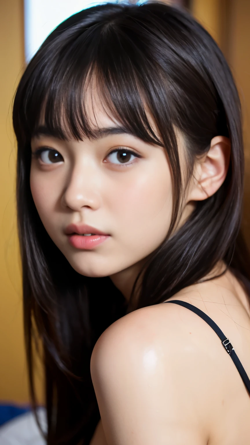 Best-quality, Masterpiece, Ultra-High-Resolution, (Photorealistic:1.4), Raw-Photo, Extremely-Details, Perfect-Anatomy, 1girl, 15-years-old, the most popular Japanese idol, extremely cute face like a most famous Japanese idol, extremely beautiful big-black-eyes, extremely beautiful long-haired, extremely beautiful and extremely realistic skins, extremely beautiful lips, extremely beautiful long-eyelashes, extremely beautiful body wearing Japanese-YUKATA, upturned ass, (in room of Japanese-hot-spring-inn), (((completely drunk, shockingly insane and incredibly high from ingesting illegal upper drugs, feeling surprisingly-sexually-excited and amazing-sexual-pleasure))), detailed room-of-Japanese-hot-spring-inn, detailed Japanese-YUKATA