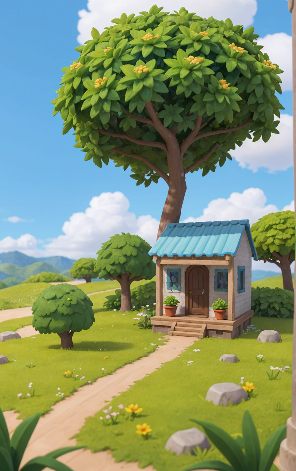 (Paisagem urbana em miniatura), (isometric:1), estilo de desenho animado, (estilo de jogo sandbox), (fundo branco), (Detalhes excelentes), Floristas, vasos de plantas, flores, grama, trees, lojas, lojas, sinais, lighting, sky limpo, ao ar livre, Paisagens, nuvens, sky, Estradas, grama,, grama, 3d, 8k, hdr, High definition, film grain. sky azul, nuvens brancas, small trees, caixa de correio, escadaria, fundo limpo