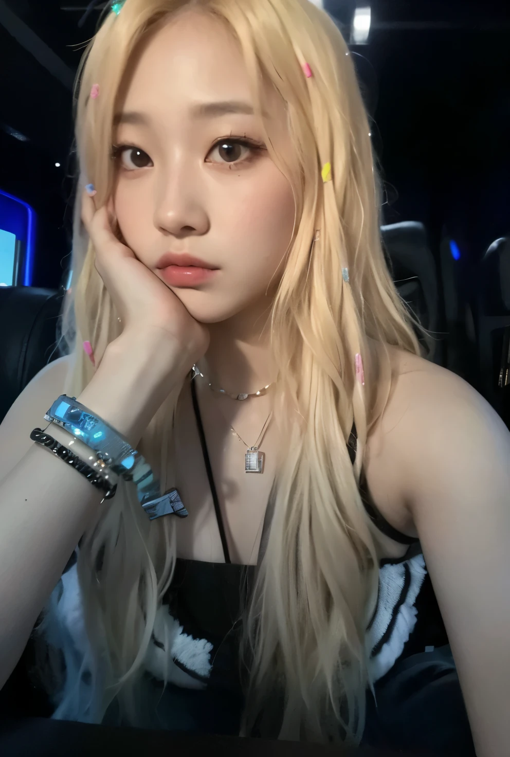 um close de uma pessoa com cabelo comprido e uma pulseira, parque roseanne de blackpink, jossi do blackpink, Lalisa Manoban do Blackpink, Lalisa Manobal, Jinyoung Shin, jaeyeon nam, portrait of jossi do blackpink, imagem vazada, shikami, taken at the beginning of 2020, Ulzzang