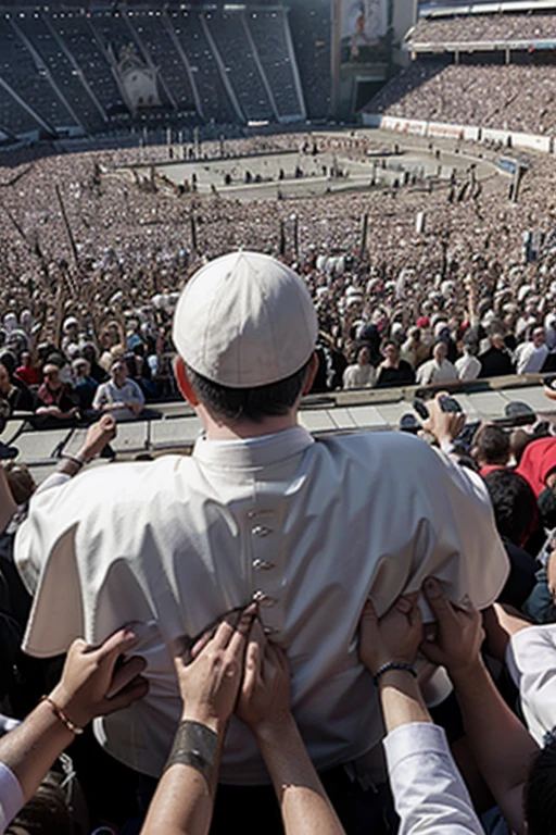 The pope on a mosh pit