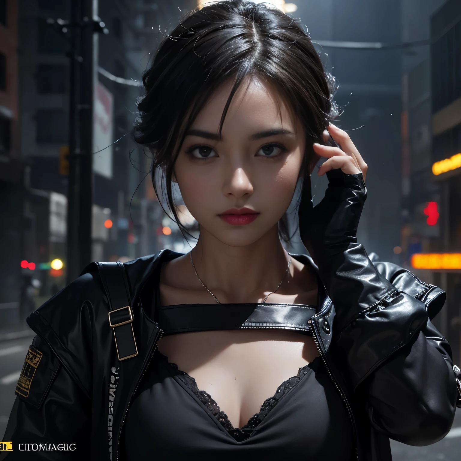 high-definition picture quality, Foto 8k, detalhes intrincados: 1.2, Cinematic Lighting, brasileira, ciberpunk, , , , --q1, DSLR --v 6