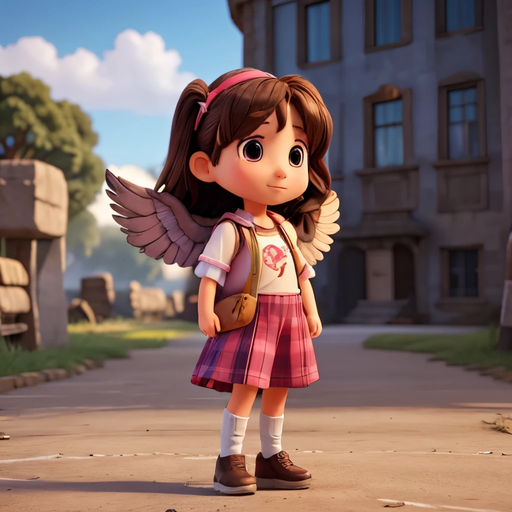 A girl with wings y2k clothes