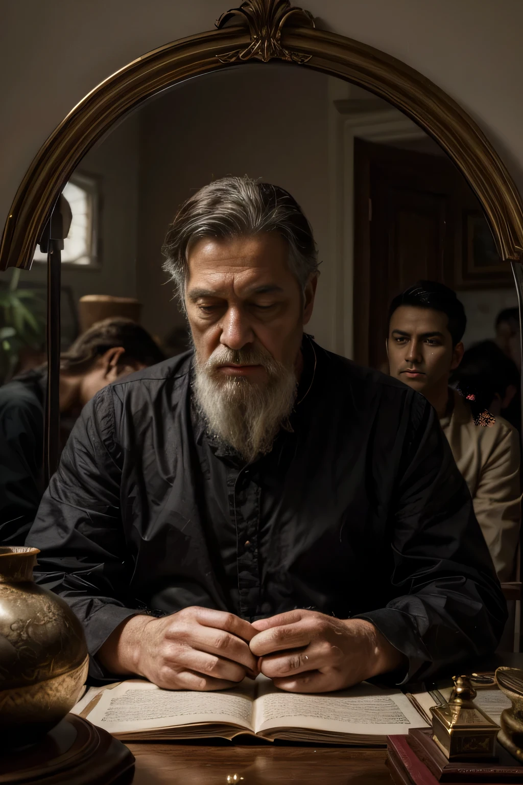 An image that captures the essence of the book of Ecclesiastes, with a man known as King Solomon reflecting on the vanity of earthly pursuits, ultra detalhado, ultra detalhado background, 8k