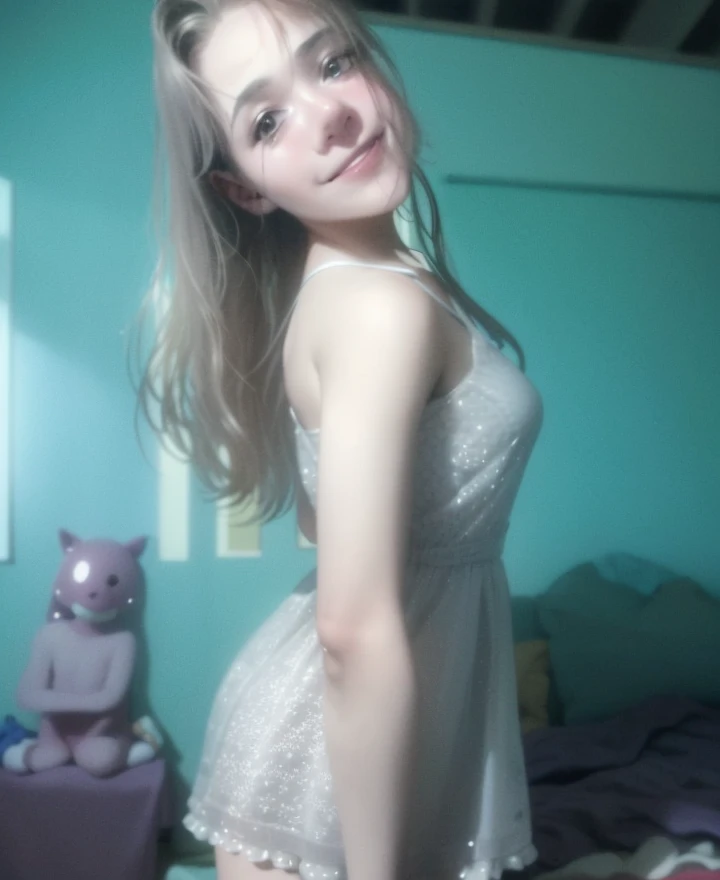 there is a woman that is posing for a picture in a room, 18 years, 19 year old girl, , , 19 years old, 1 8 son, buena chica joven, she is about 16 years oldstido, low quality photograph,