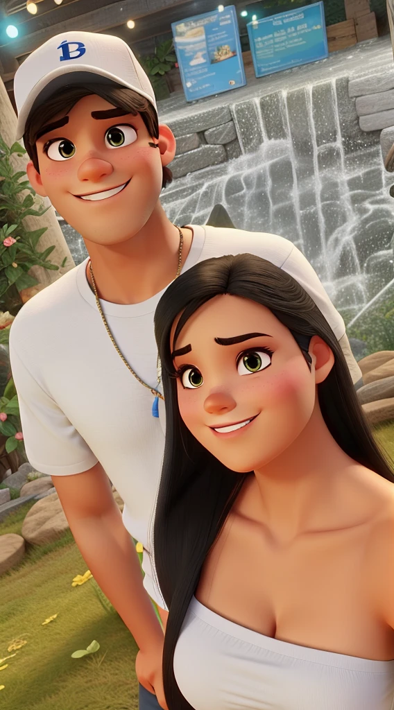 Um homem e mulher estilo disney pixar, alta qualidade, melhor qualidade