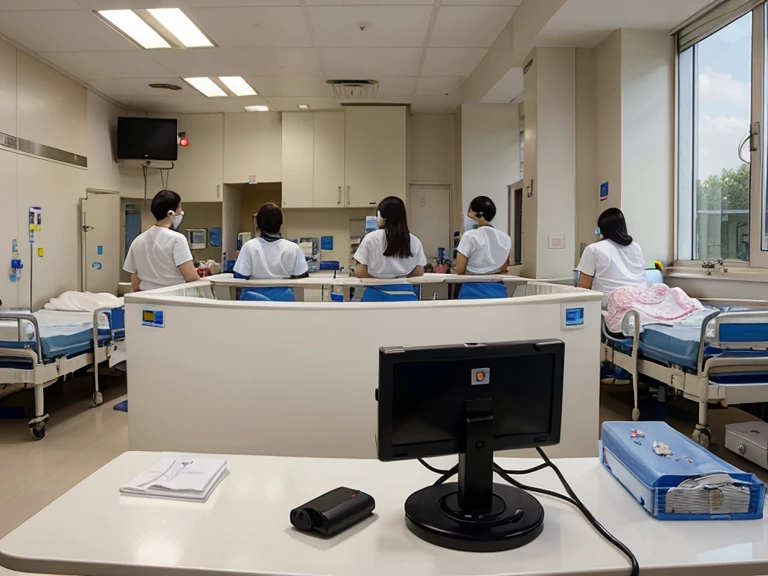 hospital, doctors, nurses, patients, sick, care, examination, hospital equipment, hospital staff