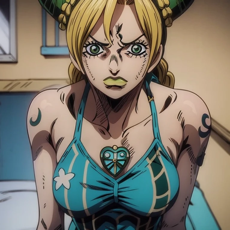 anime milf in love naked with sticky cum on face, giant thighs and small tits, no clothes, doing fellatio, sitting, well defined, high definition, no errors. with heart pupils, hearts
