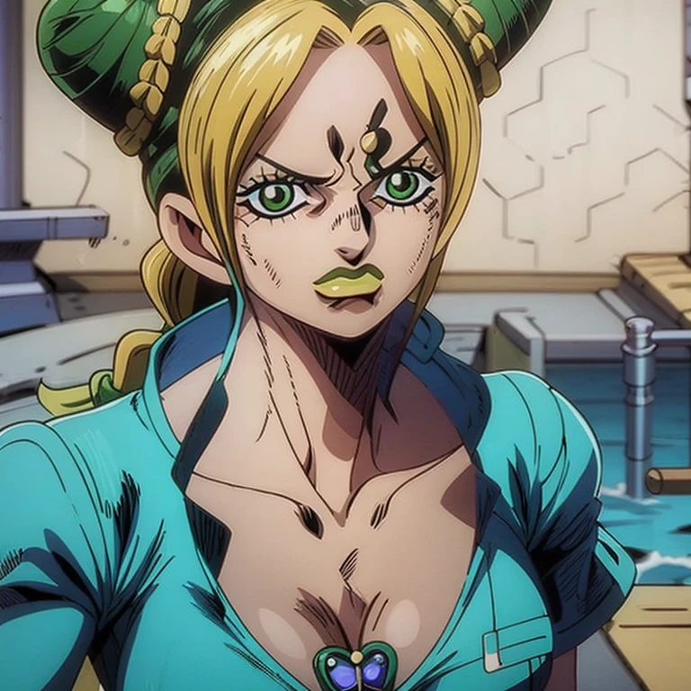 Jolyne Kujo (JoJo's Bizarre Adventure) e Nami (One Piece) se abraçando