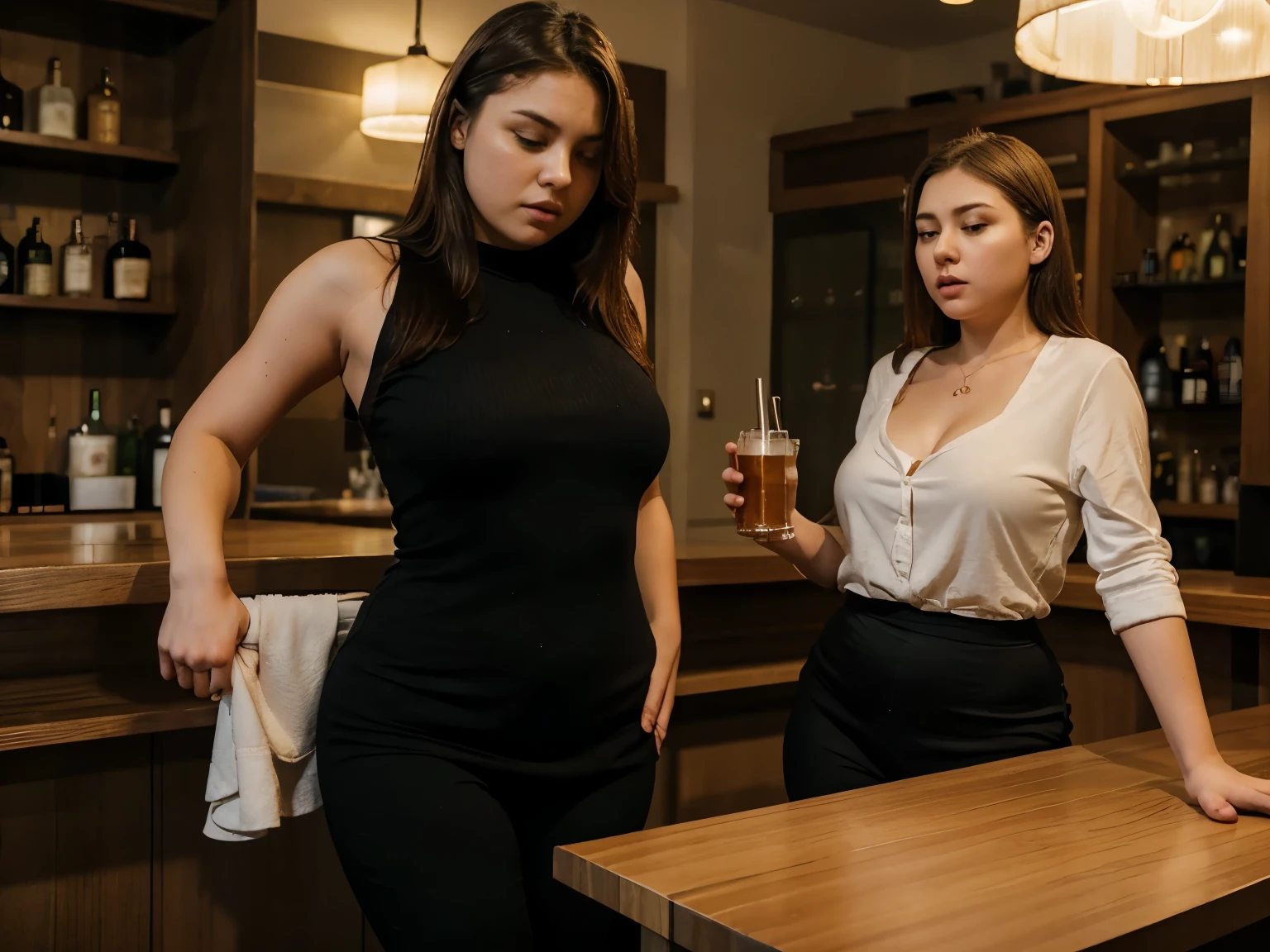 Two very drunk Russian chicks are holding back the urge to urinate