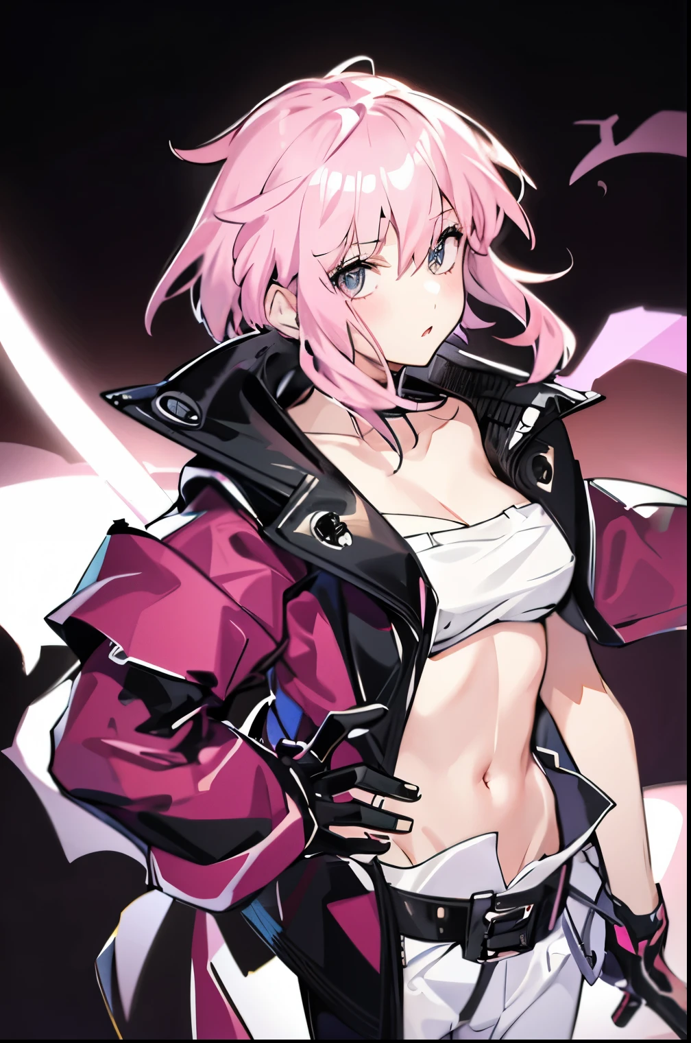 {{{masterpiece}}}, {{best quality}},  masterpiece, best quality, jack the ripper (fate/apocrypha), green eyes, white hair, short hair, {{gleaming}}, photorealistic, {{best quality}}, {{masterpiece}}, detailed eyes, contrast, specular lighting, detailed pupils, intricate details, 1girl,  {{{{Surrealism}}}}, {{{{In the style of Fate/Apocrypha}}}}, best quality, {{masterpiece}}, 1girl, cowboy shot, eyeliner, eyelashes, gleaming,  masterpiece, best quality,  jack the ripper (fate/apocrypha), pirate costume, pirate hat, captain hat, ships, outdoors, day, on ship, on board ship, ocean, thick thighs,  wide hips, narrow waist, medium breasts:1.2), scar on face, {{cute_face}}, {{pirate ship}}, coat, one-piece suit, skull_on_hat, mature female, semi-realistic,