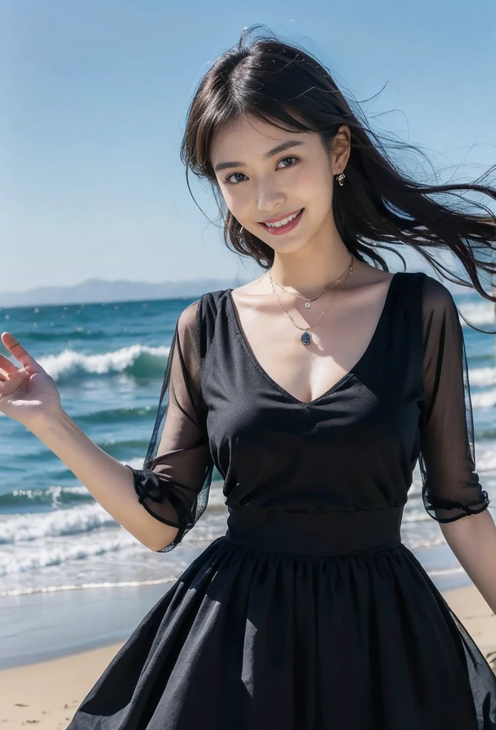 (on the table, best quality, realistically, Super detailed, meticulous, high resolution, 8k wallpaper), Close-up portrait of a beautiful woman, Chariada, smiling, light brown messy hair, Perfect dynamic composition, 美丽meticulous的眼睛, Just like the cover of a fashion magazine, On campus