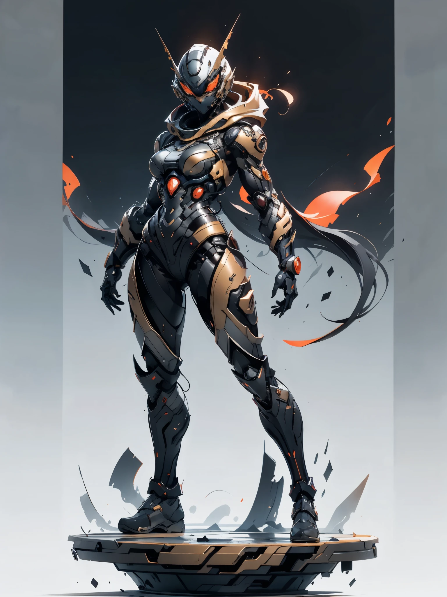 A super a high-tech biotech battle suit, standing on a rooftop, looking over the city, Japanese tokusatsu and American comic style, biometallic texture of the suit, sleek and shiny, dynamic, fast, natural light, cinematic, high quality, high resolution, high detail, sophisticated design, dramatic, high definition, ultra-detailed, ultra-fine painting, extremely delicate, creativity, Natural light, cinematic lighting, best shadow, masterpiece-anatomy-perfect