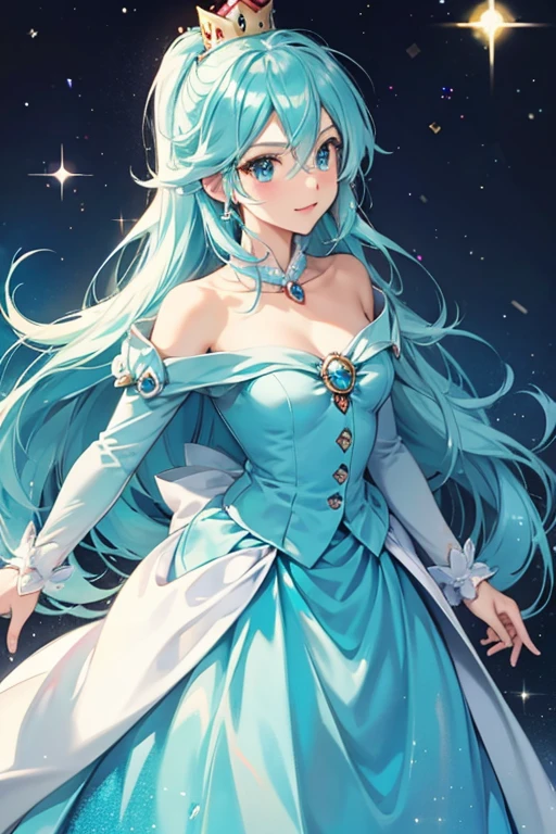 Rosalina from Mario Bros. glitter; holograpy