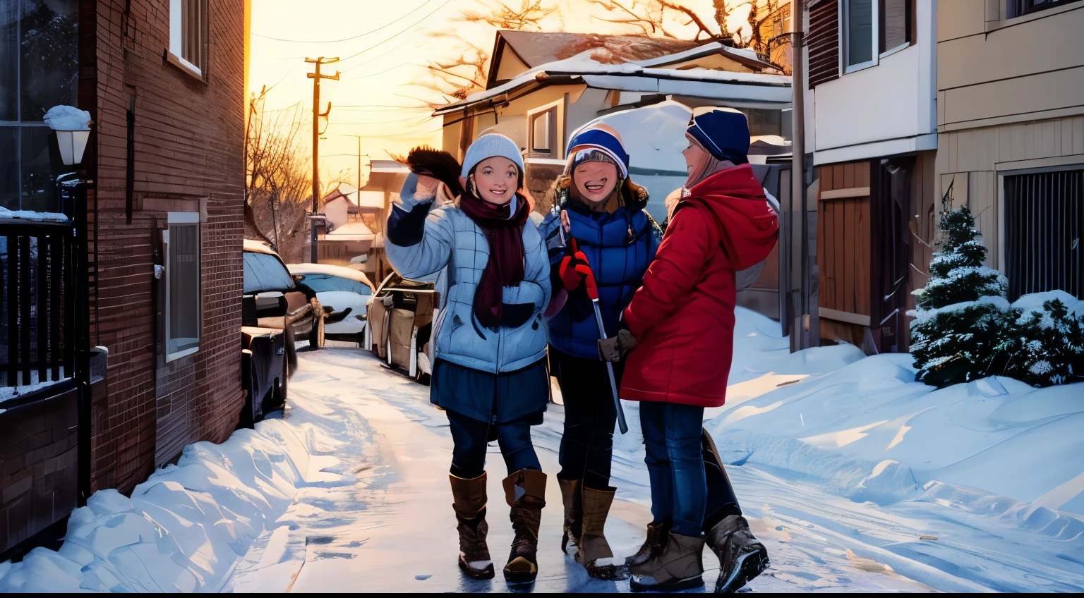 Neighbors helped each other shovel driveways, and friendly faces greeted one another with shared smiles as they navigated the snow-covered streets.