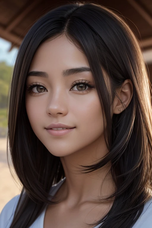 (Obra maestra:1.3), (8K, fotorrealista, foto cruda, mejor calidad: 1.4), gente de japon, (1 chica),25 years, hermoso rostro, (cara realista), (pelo negro, cabello corto:1.3), hermoso peinado, Ojos realistas, Ojos bonitos, Ojos bonitos, (piel realista), piel hermosa, atractivo, Ultra High Definition, High Definition, de cerca, retrato, golden ratio, Detalle Cara, Mira al espectador, sonrisa, (look de hombro), Pecho medio,