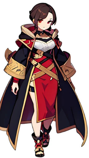 1girl, fantasy character design, warm color outfit,