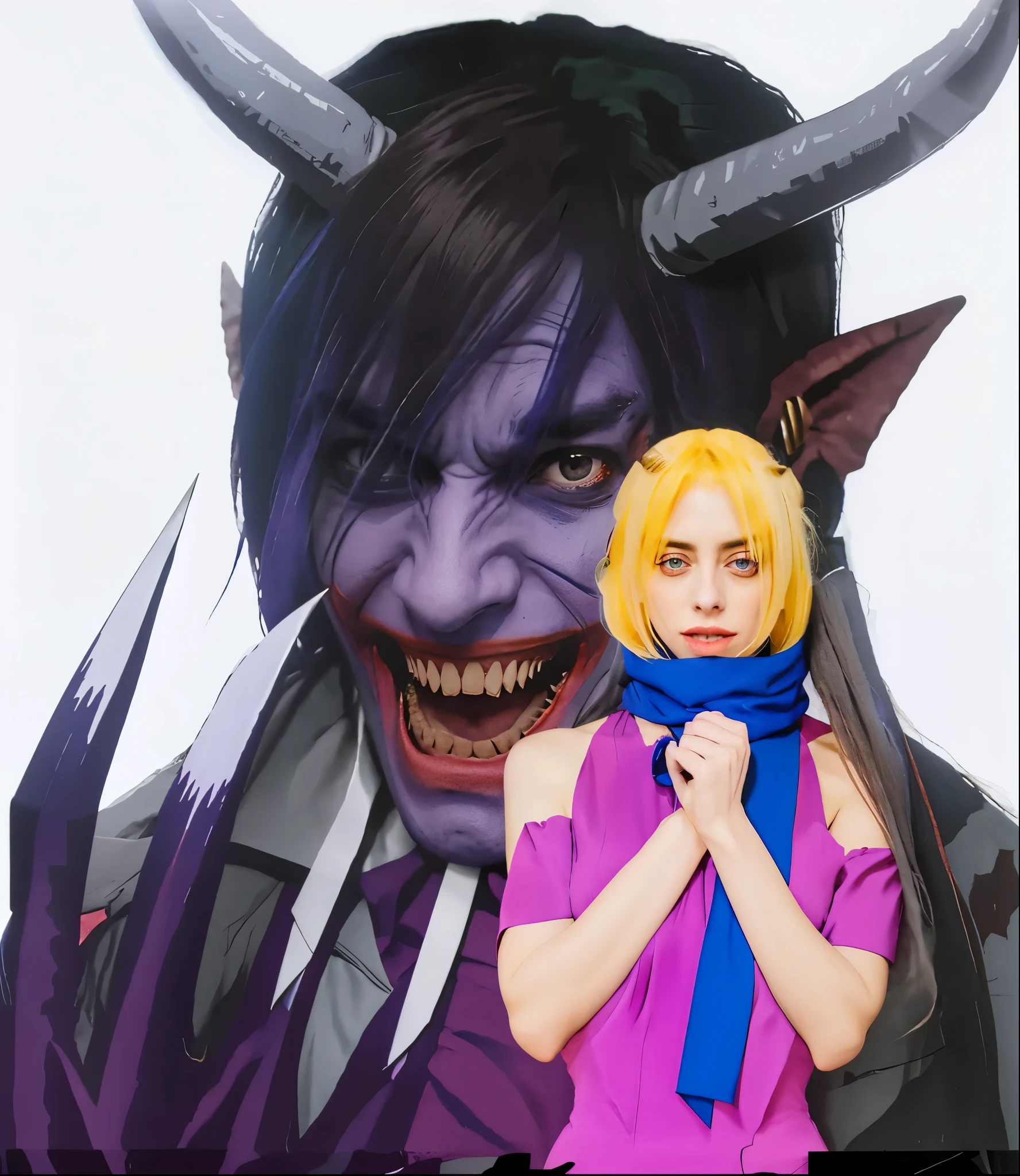 Perfect dress,big boobs,blonde hair, Billie eilish face