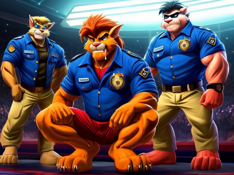 Barefoot hypnotised member of Swat Kats, Chance "T-Bone" Furlong, hypnotized, tebowing, look of defiance on his face, drooling, nice big paws with short claws, SWAT Kats: The Radical Squadron uniform