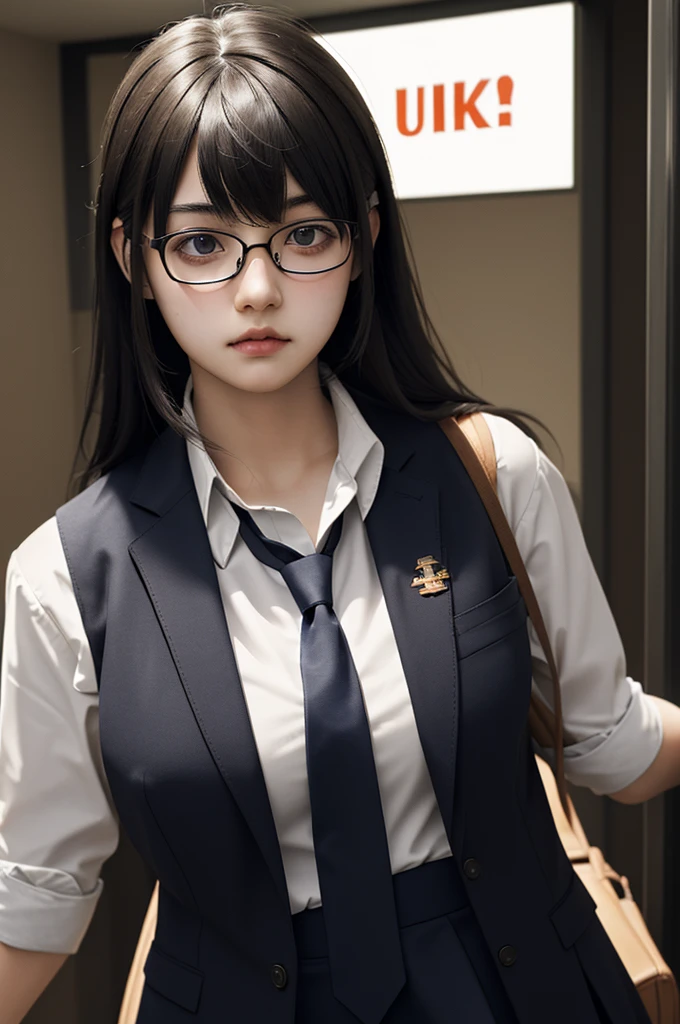 (masterpiece, best quality, photorealistic, ultra high resolution, 8K raw photo: 1.2)
1 girl wearing a schoolgirl uniform, very pretty and behaved, wearing glasses, angry, full body, sfw,
Parmesan,