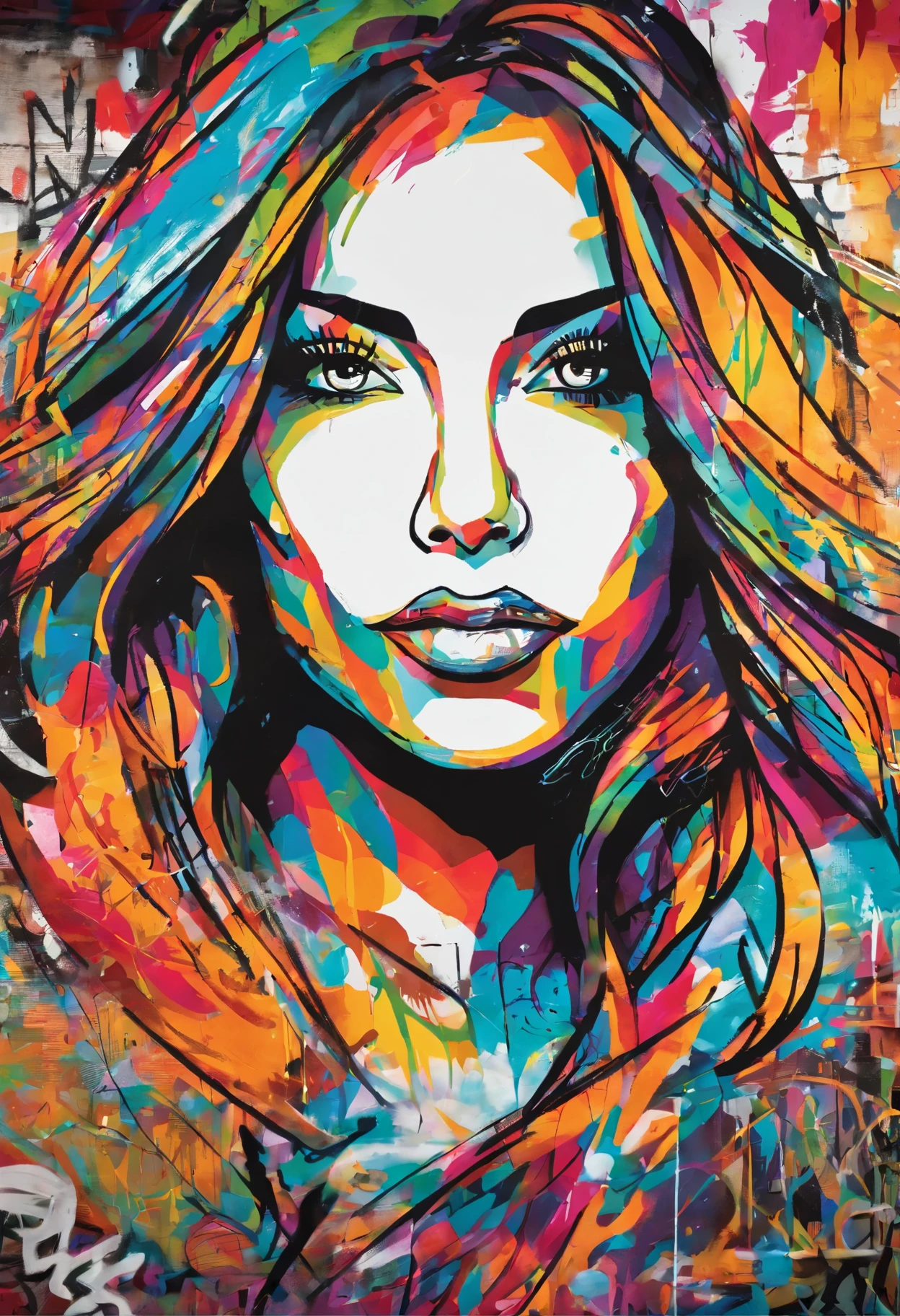 "Generate an image featuring a person with a joyful expression, set against a dynamic and colorful backdrop. The background should be abstract and vibrant, incorporating various shapes and patterns to create an artistic atmosphere."