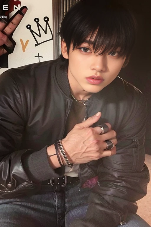 um homem de 18 anos, hip hop, desertic clothes, singer, venom