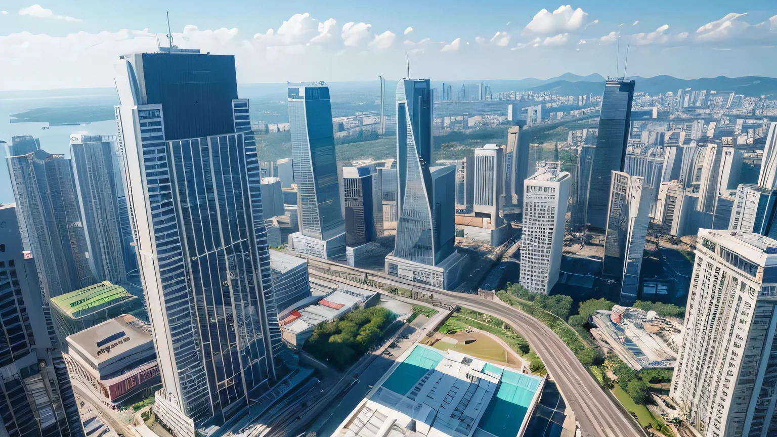 Let's take a bird's eye view of the high-rise buildings,it has something like this &Quote;Chazhi Technology&Quote; It says