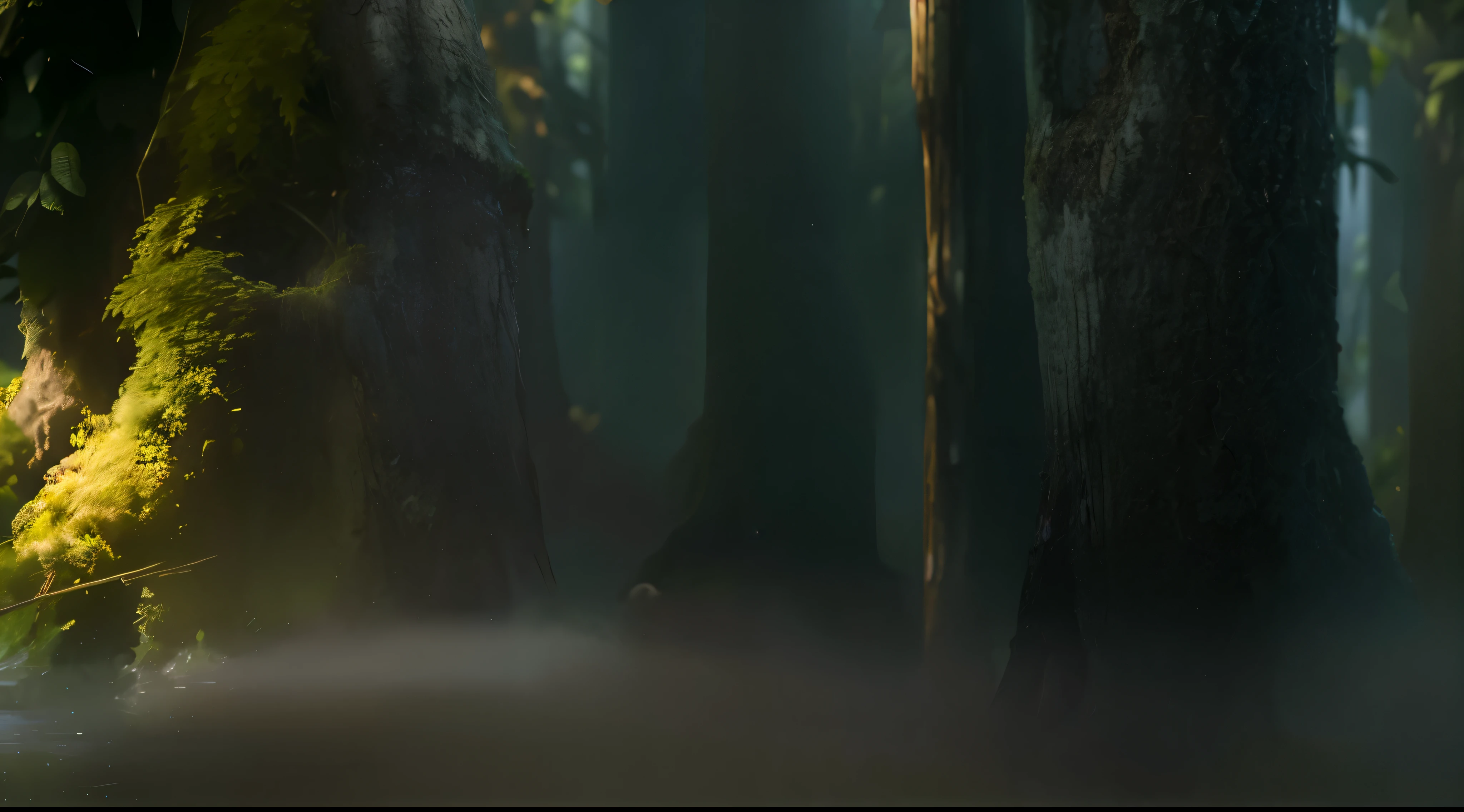reality，forest，trees，Light，迷雾forest