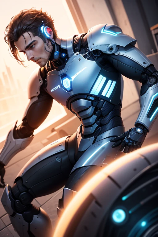 men solado do futuro ,partes roboticas