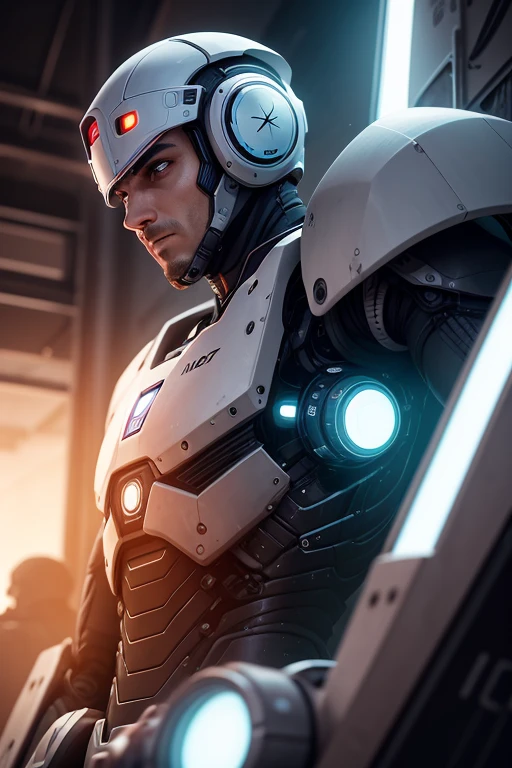 men solado do futuro ,partes roboticas