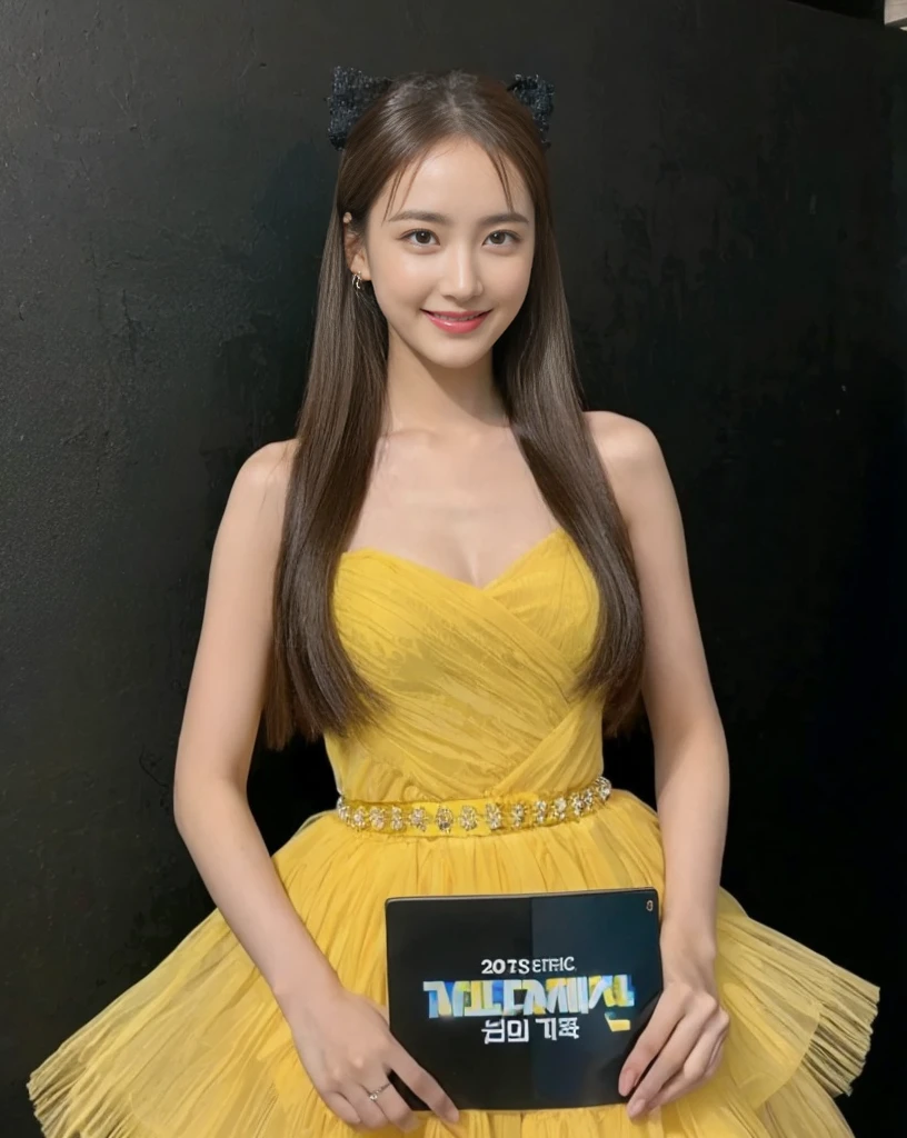 (on the table, best quality, realistically, Super detailed, meticulous, high resolution, 8k wallpaper), Close-up portrait of a beautiful woman, Chariada, smiling, light brown messy hair, Perfect dynamic composition, 美丽meticulous的眼睛, Just like the cover of a fashion magazine, On campus