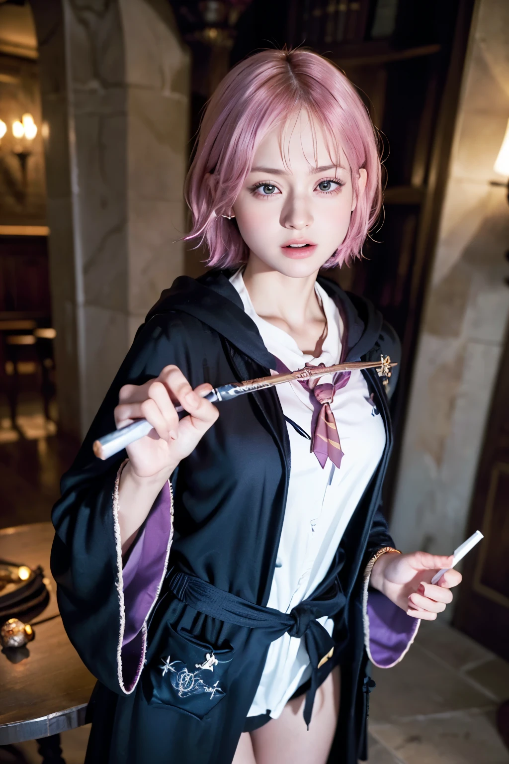(RAW shooting:1.2, Photoreal:1.5, 8k:1.2, highest quality:1.2, masterpiece:1.2, ultra high resolution:1.2), (perfect dynamic composition:1.2, Highly detailed skin and facial textures:1.2,beautiful and aesthetic:1.2, full body:1.2, Fair skin:1.2), (large breast:1.4, Chest gap:1.4), (perfect limbs:1.2), (perfect fingers:1.2),(1girl:1.2,tall:1.2,sexy:1.2,asian:1.2,glamour:1.2,makeup:1.2),(sitting:1.2,chair:1.2,legs together:1.2),(earrings:1.2),(ragnarok_ninja:1.2),(red ninja scarf:1.2),(black short hair cut:1.2),(hairband:1.2),(double eyelid:1.2),(sash:1.2),(knife:1.5),(Cloak:1.5),(simple background:1.2),(thigh tights:1.2),(ninja boots:1.2),