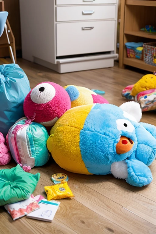 stuffed toy　Garbage dump　being abandoned