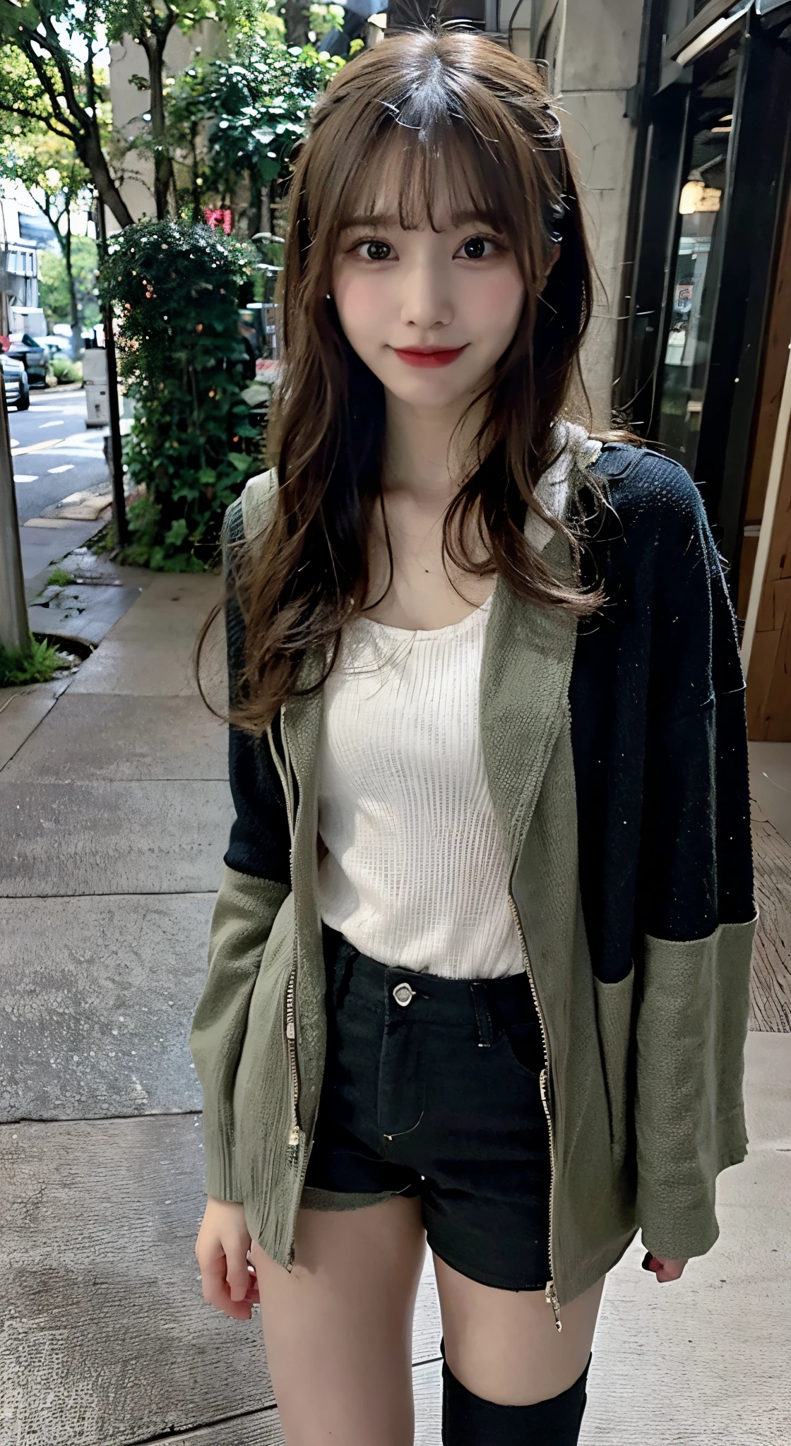 Sleeves for clothes、Fingertips of the right hand、ground、