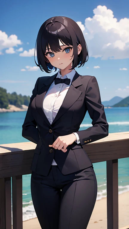 girl in a sexy suit