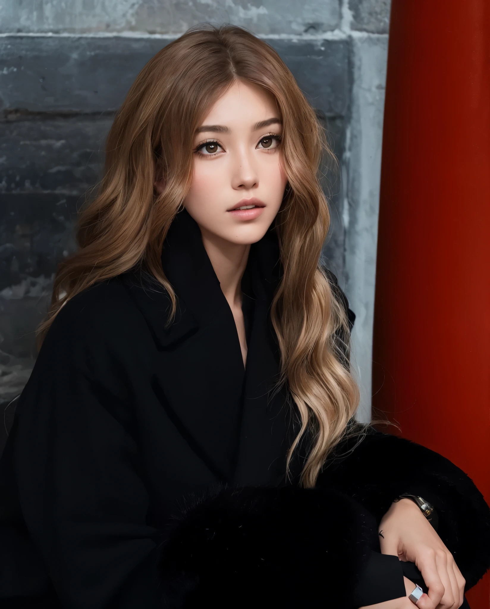 ((mejor calidad, 8K, Obra maestra: 1.3)), 1 chica, Fox-like slim with 9 syrups and with a fiery gold on a dark night with a Japanese city with ambient lights and gloomy lighting centered on the girl and with effects of lus and shadow caused by the illuminated aura, 18 year old woman
