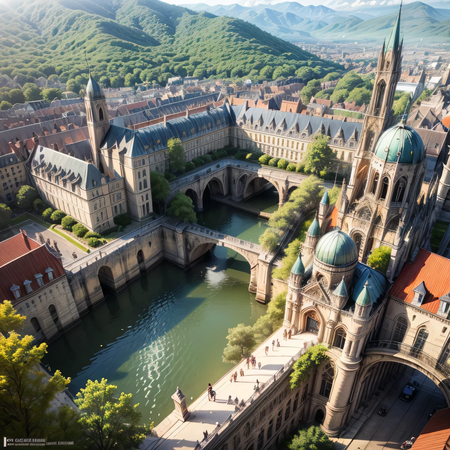 carte de RPG Maker MV, Medieval, Best quality, RPG, Maisons, castle, des rues, caserne, 2D, environnement radieux, fantaisie
