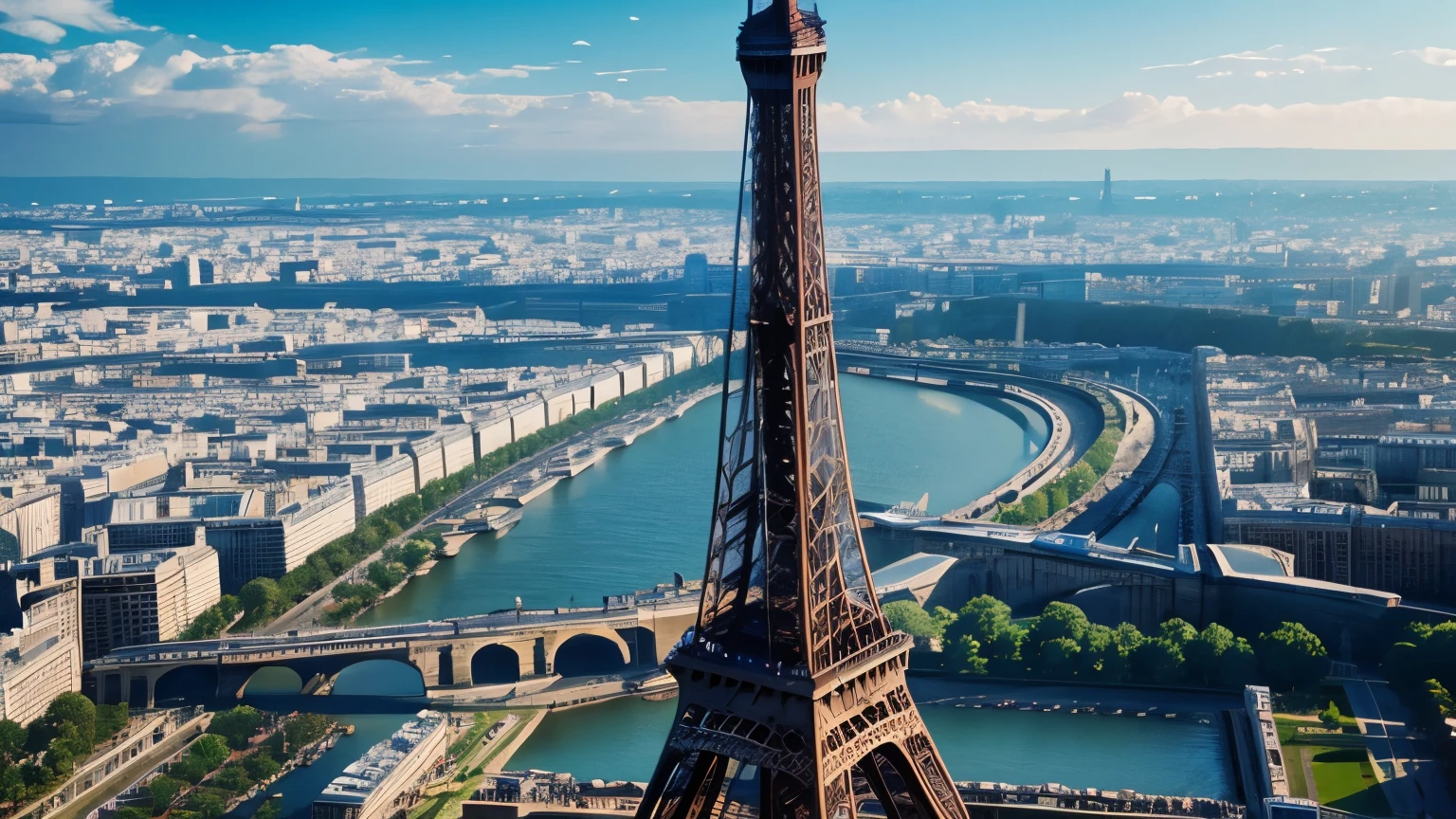 The Eiffel Tower,overlooking angle,City
