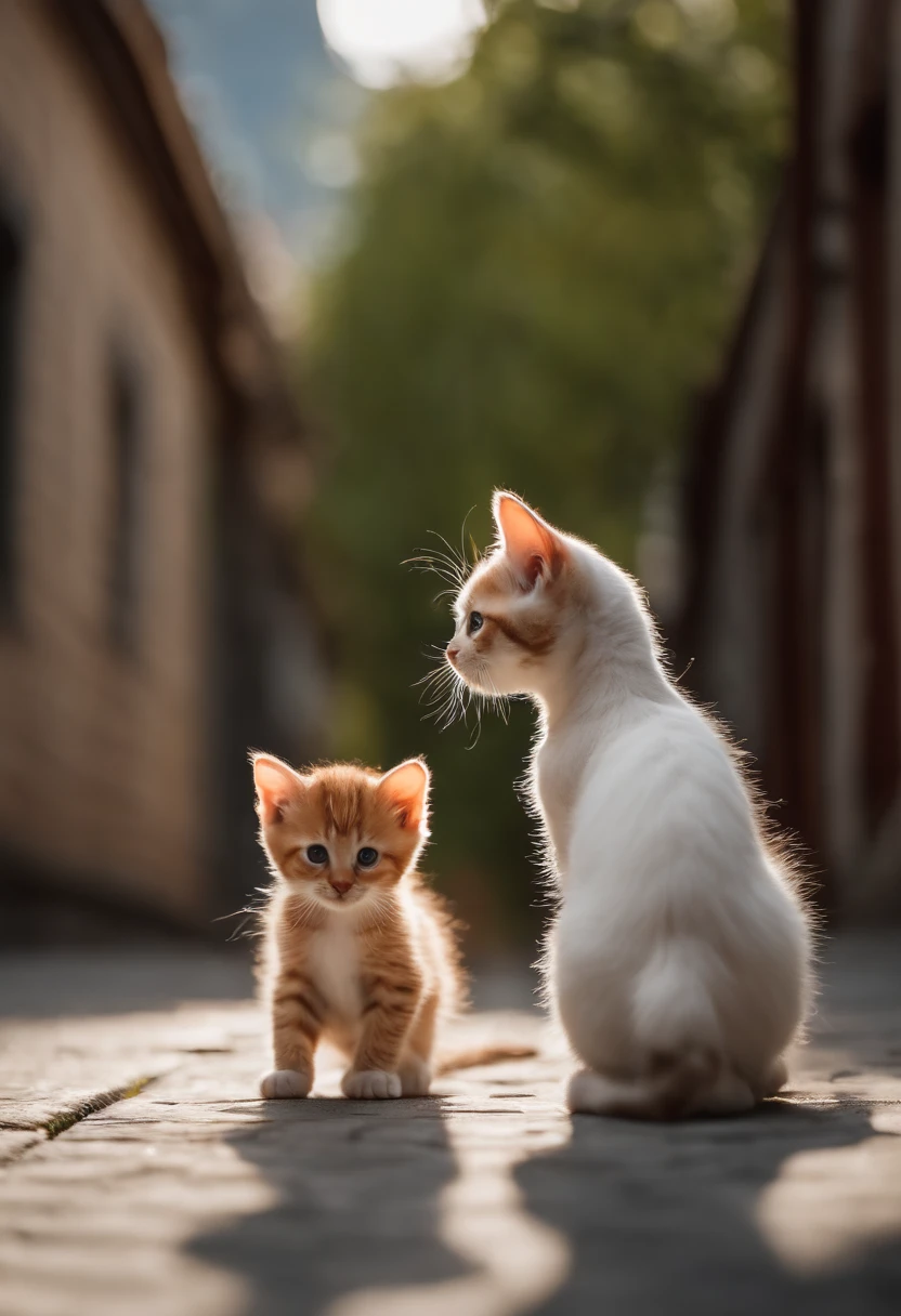 I have two little kittens, a cute little cat, cute kittens, Cutest, Incredibly cute, Adorable and cute, And cute and lovely. They are walking down the street with backpacks, Walking together, commute, Proudly walk down the street, And the cat walking. They are cute in the style of 🍂 and 🍁, Adorable and cute, Cute and adorable, oh, nice and cute. They are known as real-life Tom and Jerry.
